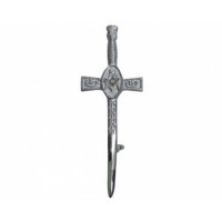 Scottish Highland Sword Kilt Pin Modern Masonic High Quality Chrome Finish.